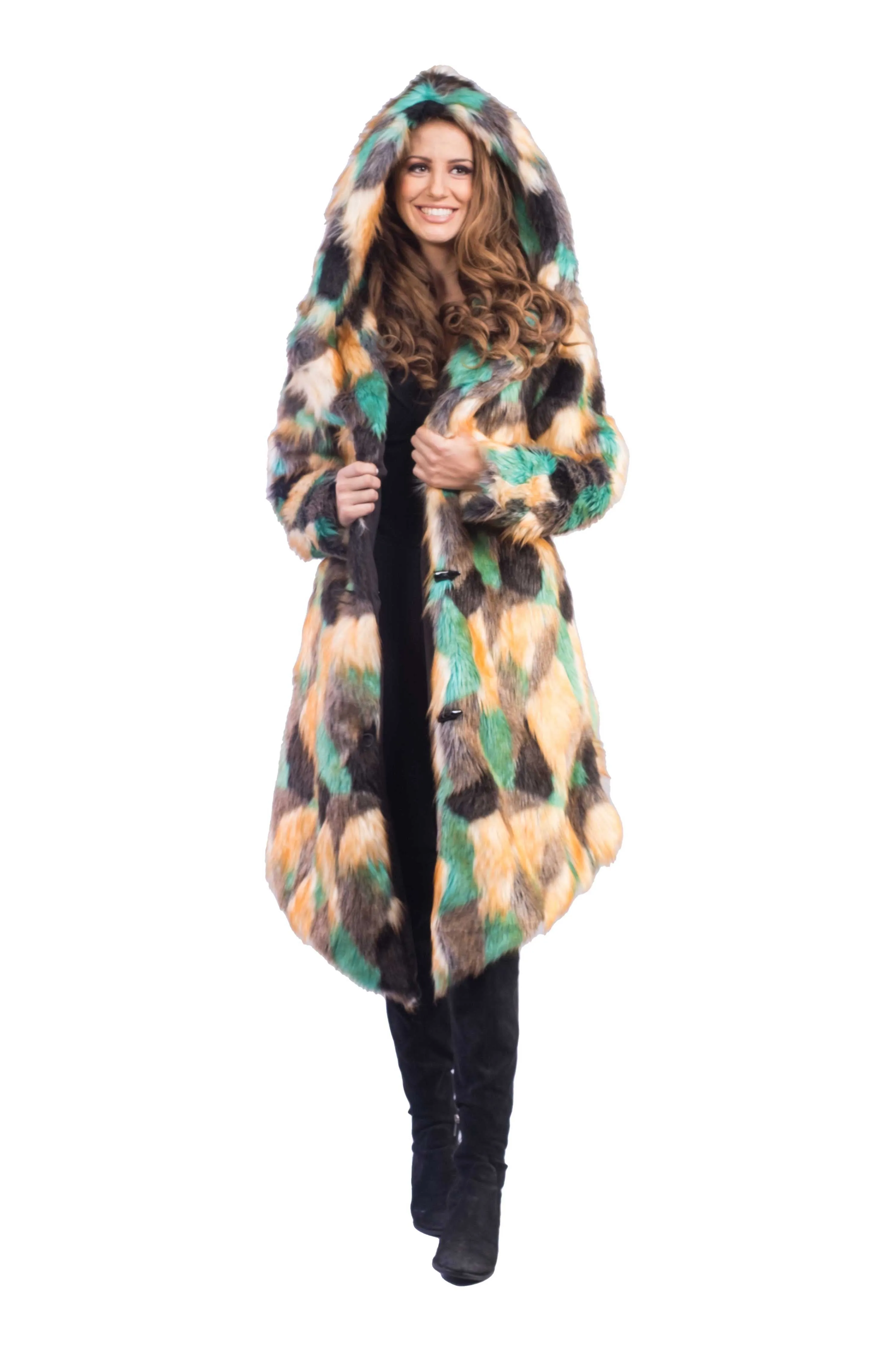 Women's Desert Warrior Coat in "Acid Poly Green"