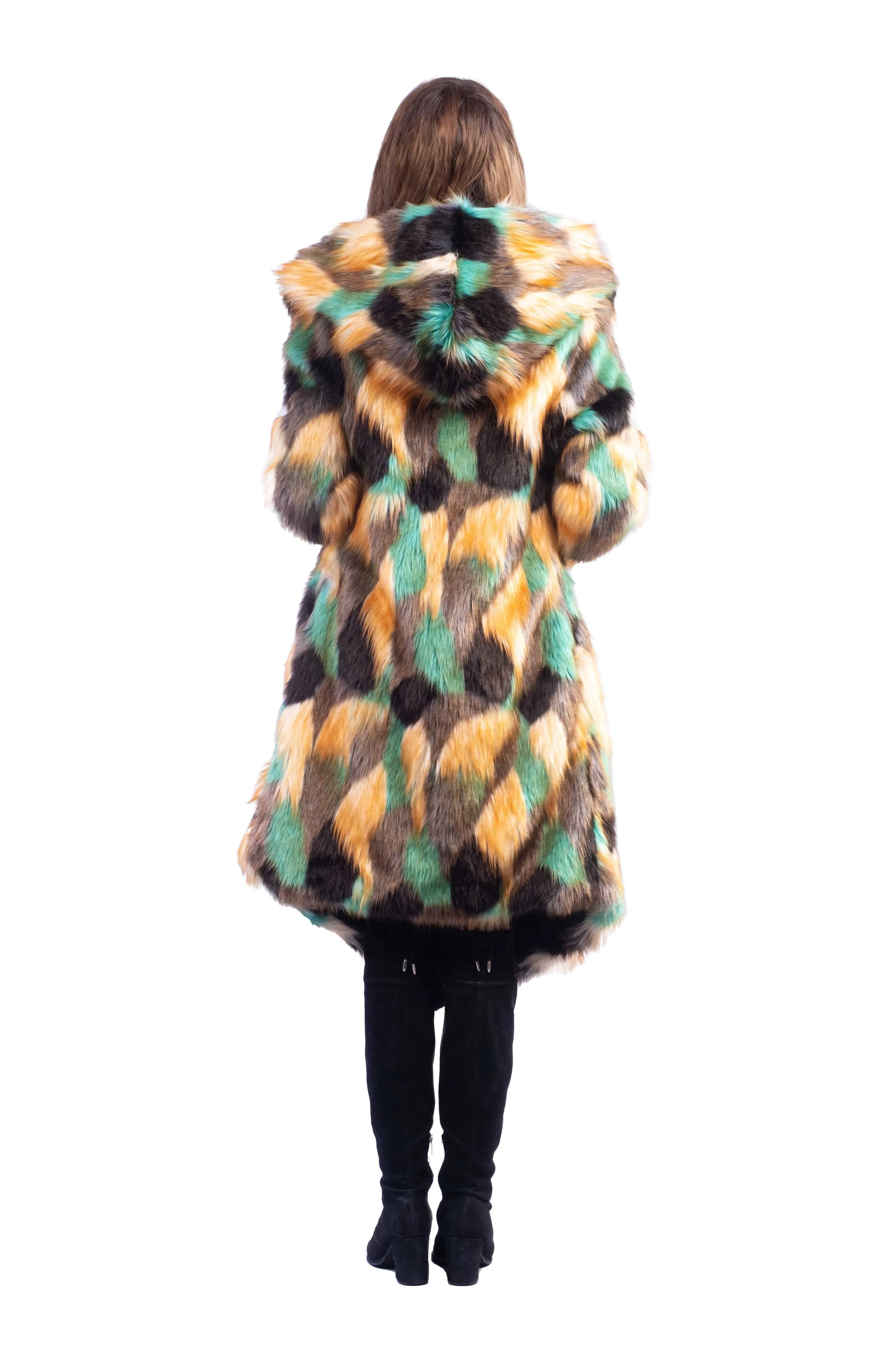 Women's Desert Warrior Coat in "Acid Poly Green"