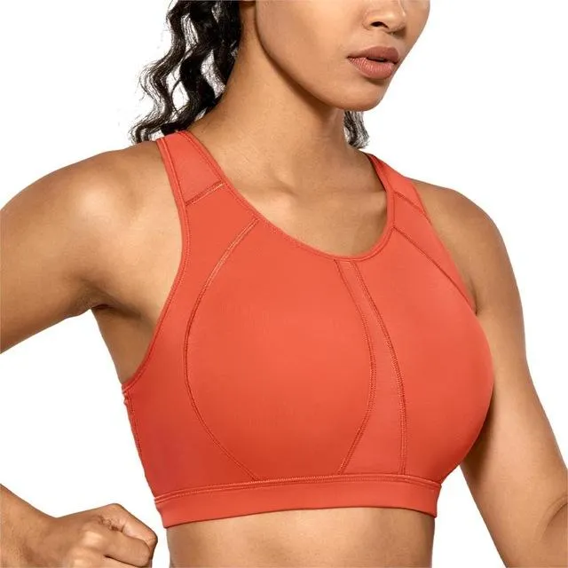 Women's High Impact Padded Supportive Wire-free Full Coverage Sports Bra