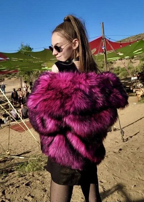 Women's Shorty Duke Coat in "Hot Pink Wolf" STOCK