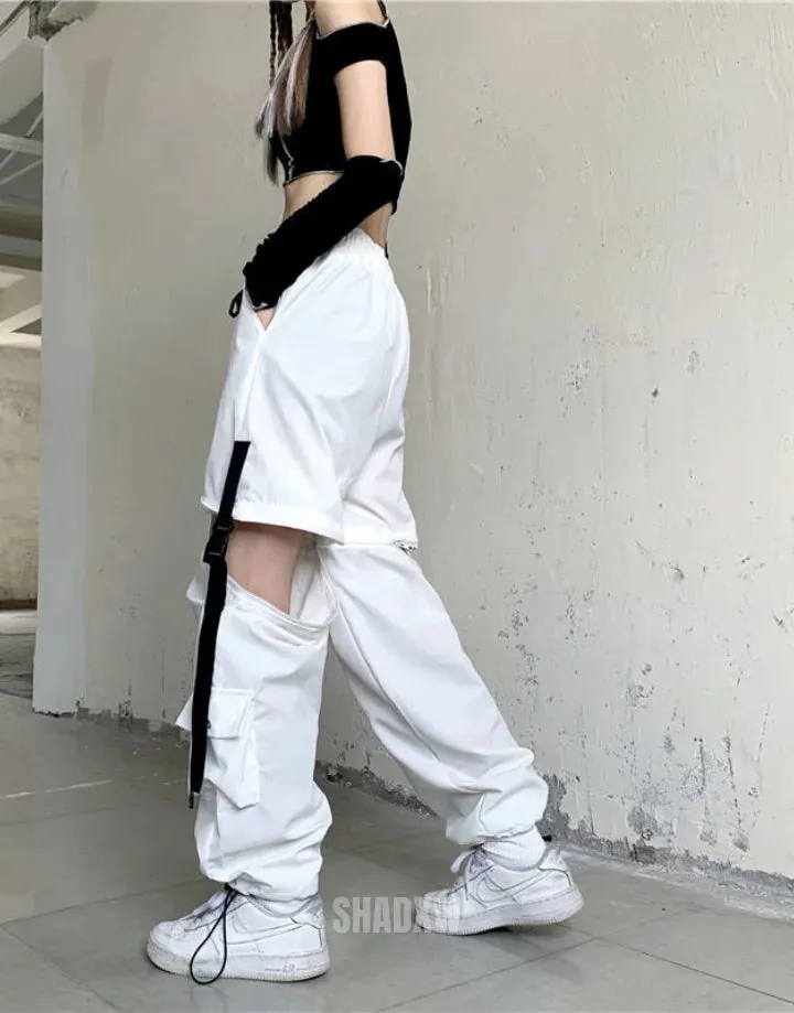 Womens White Cargo Pants